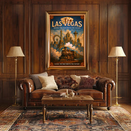 Las Vegas  Where the Past Meets the Future Poster PosterGoat