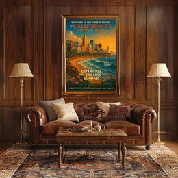 California Hidden Gem Poster Summer For Beach Lovers