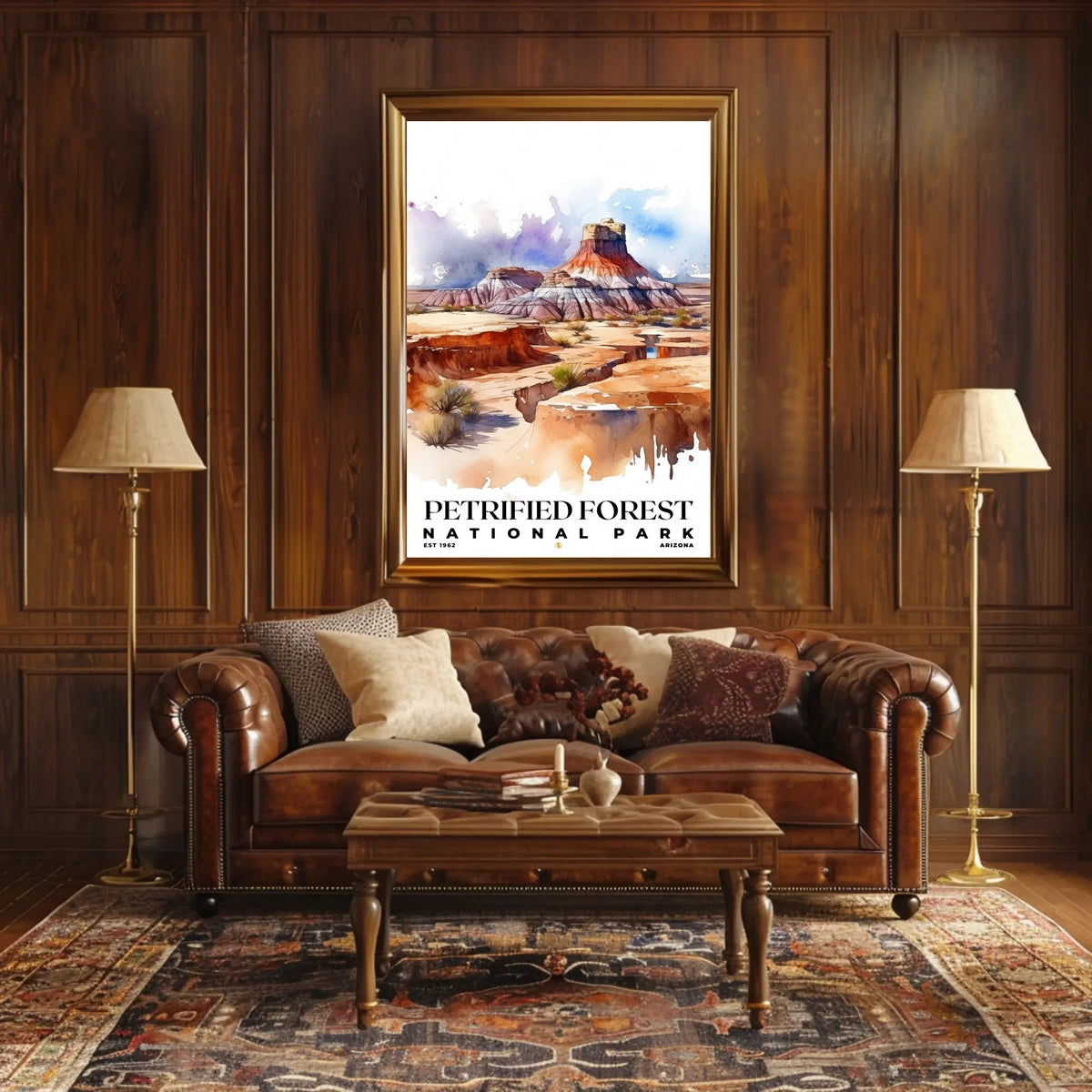 Petrified Forest Watercolor Wall Art Poster