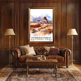 Petrified Forest Watercolor Wall Art Poster
