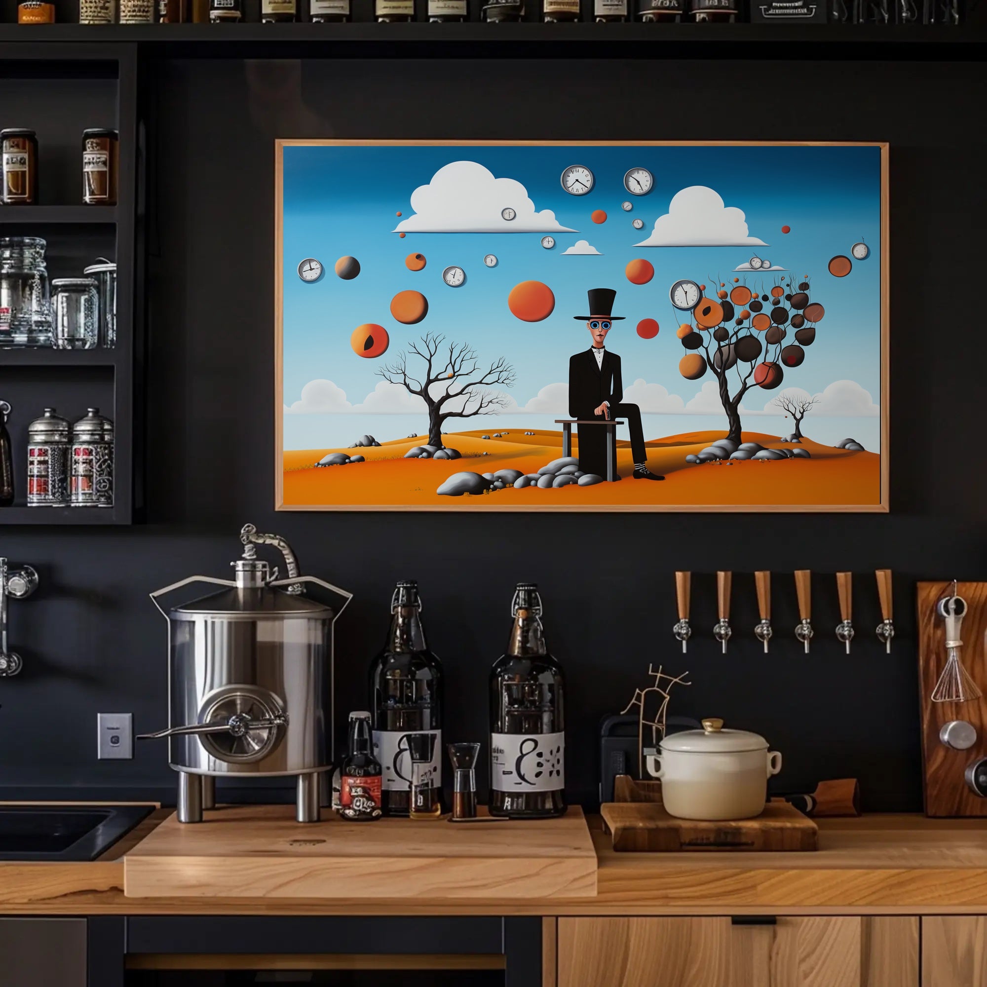 Surreal Dreamscape Desert Artwork in Artistic Poster