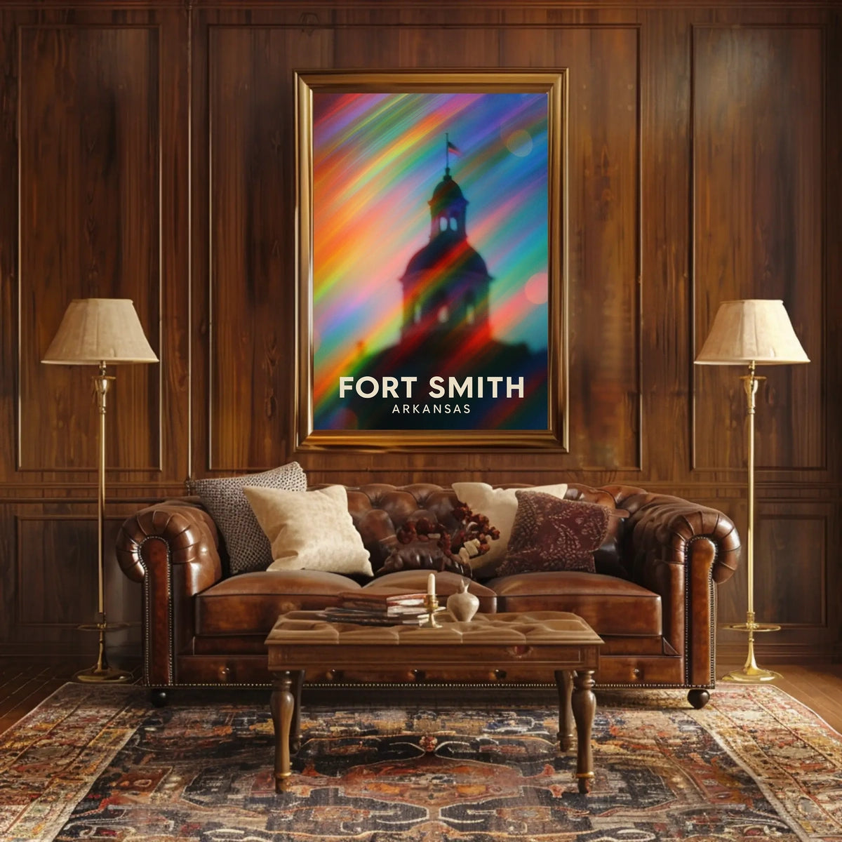 Fort Smith Arkansas Minimalist Travel Wanderlust Poster