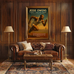 Jesse Owens Vintage Olympic Motivational Sports Poster