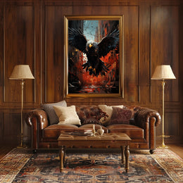 The Majestic Eagle In Urban Chaos Poster PosterGoat