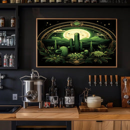 Desert Moonlit Oasis Poster