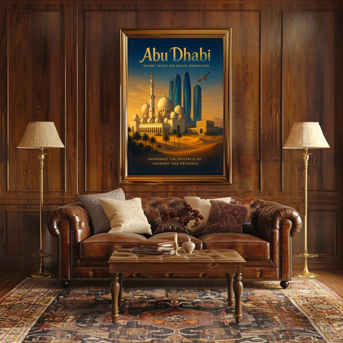 Abu Dhabi Tradition Innovation Cityscape Urban or Cityscape Poster