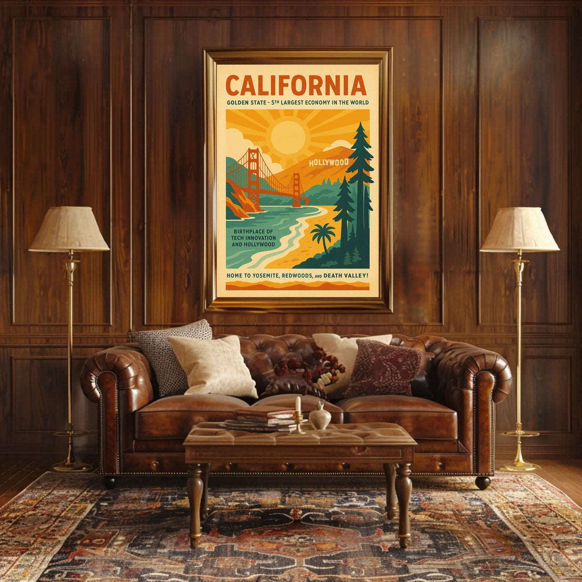 California The Golden State Poster