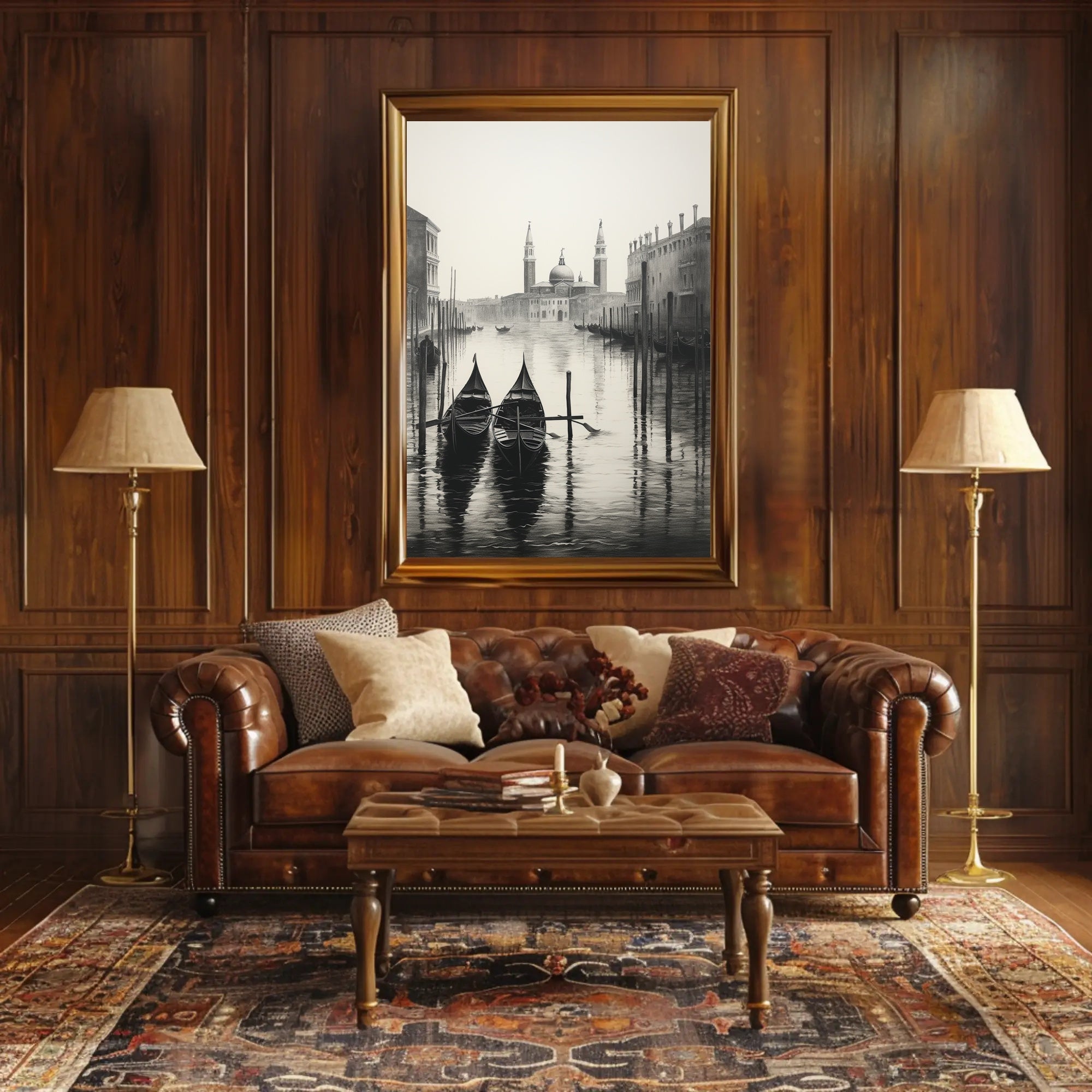 Gondolas On A Venetian Canal Poster