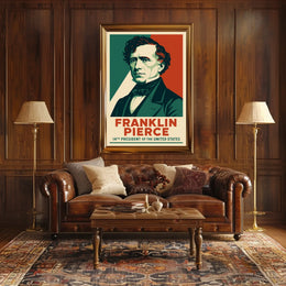 Franklin Pierce Patriotic Art Poster Historical Presidential Poster
