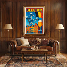 Belgium A Cultural Mosaic Poster