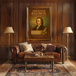 Abraham Baldwin Visionary Vintage Historical or Presidential Poster