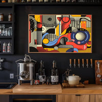 Vibrant Abstract Geometric Pop Art Poster Print