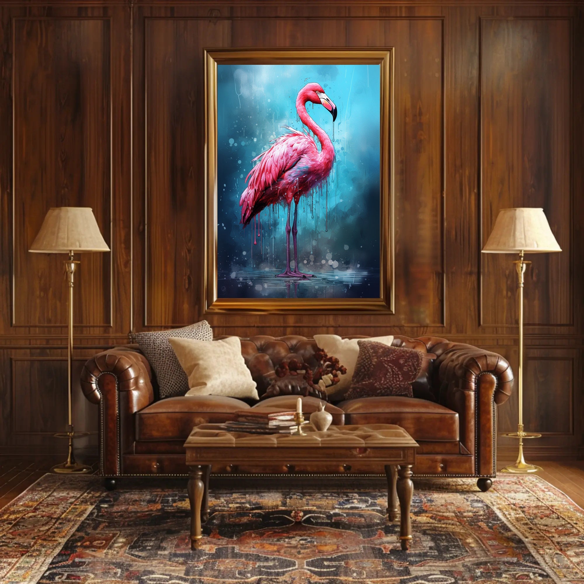 Vibrant Flamingo Art Poster