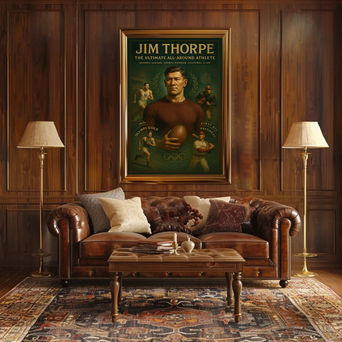 Jim Thorpe Legendary Athlete Tribute Jim Thorpe Poster