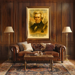 Andrew Jackson 7th President of the United States Vintage Watercolor Poster