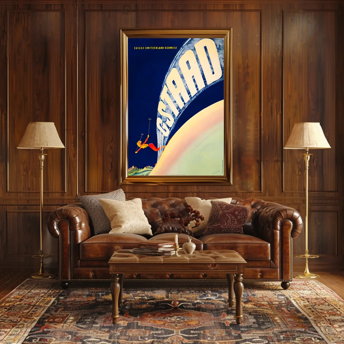 Gstaad Skiing Adventure Poster