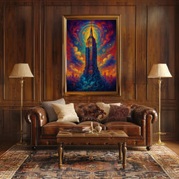 Celestial Skyscraper Poster