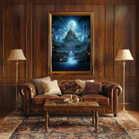 Enchanted Moonlit Castle Poster