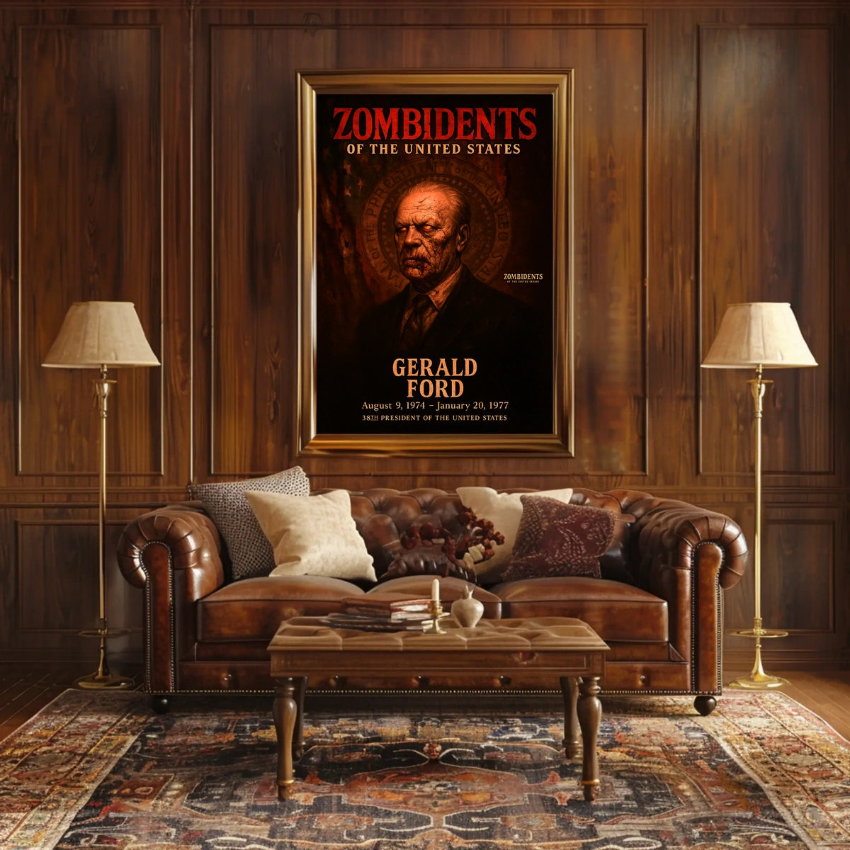 Gerald Ford 38th President of the United States Zombidents Poster Series