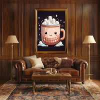 Kawaii Hot Chocolate Mug Illustration Art Poster