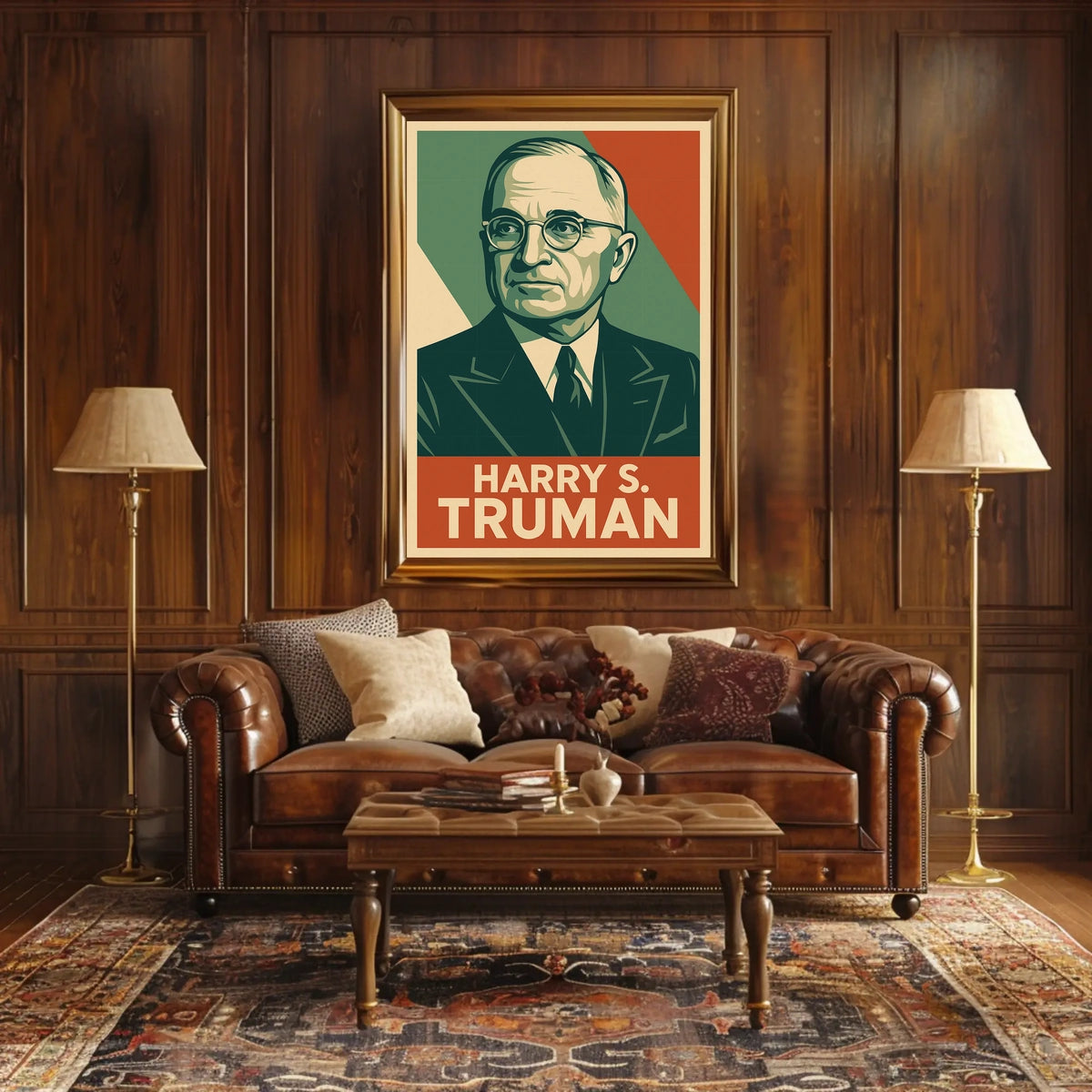 Harry S Truman Realism Photography Patriotic Poster