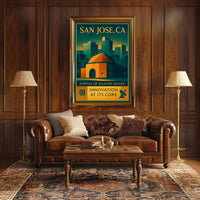 San Jose Tech Cityscape Urban or Cityscape Poster