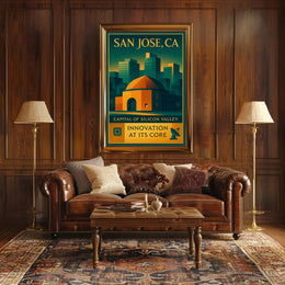 San Jose Tech Cityscape Urban or Cityscape Poster