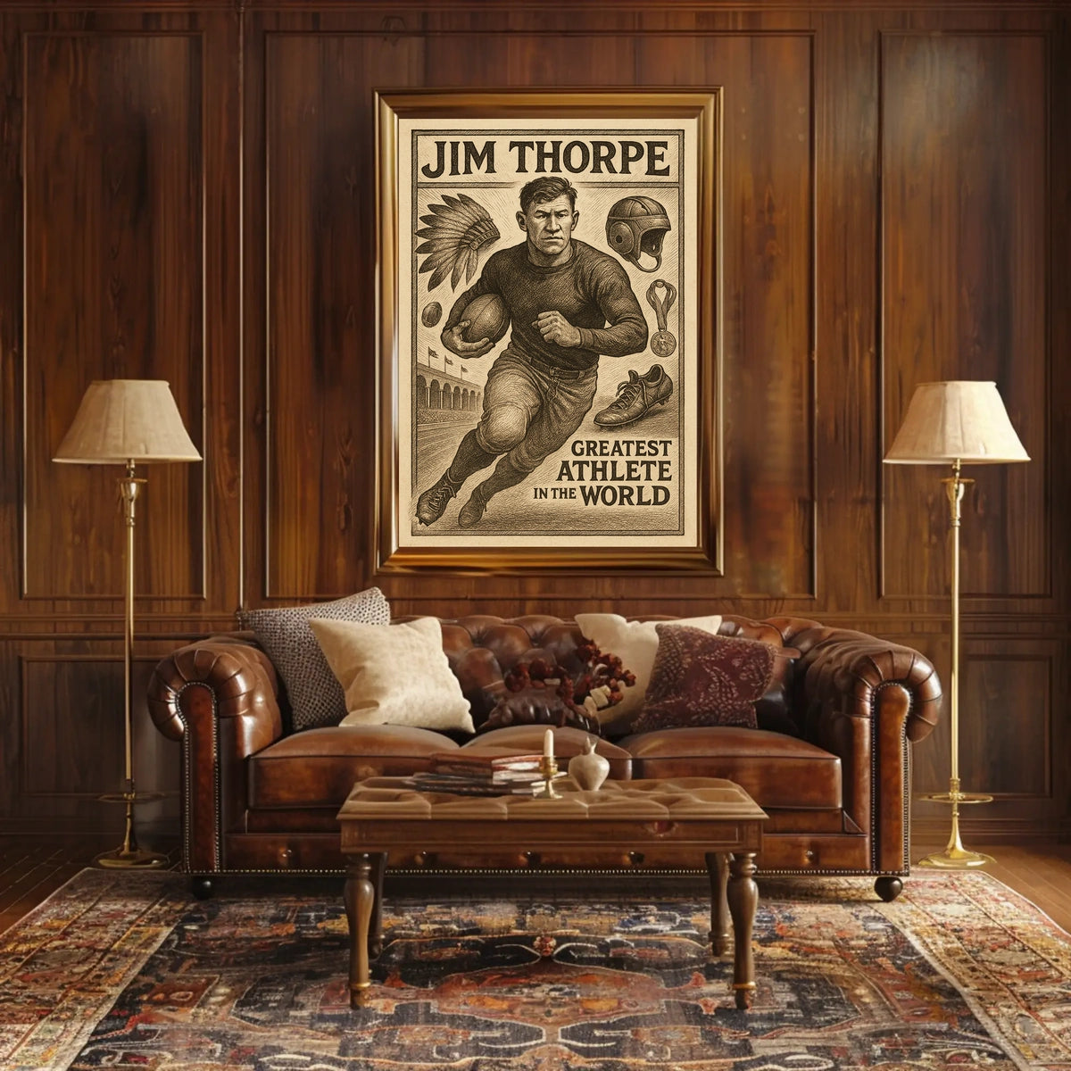 Jim Thorpe Legendary Athlete Poster