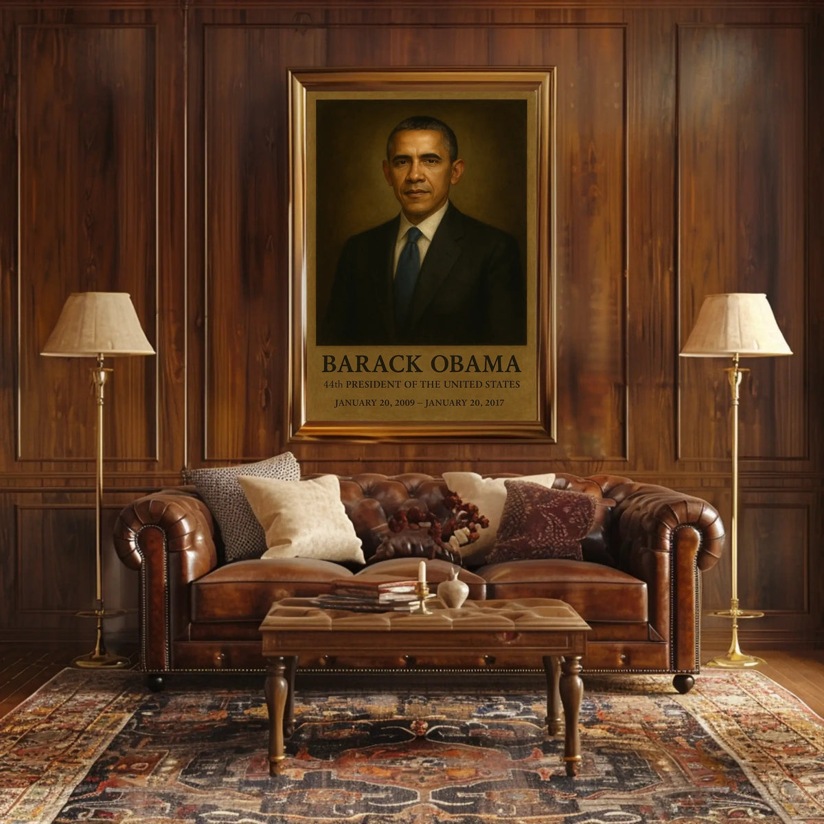 Barack Obama Presidential Portrait Historical or Presidential Poster