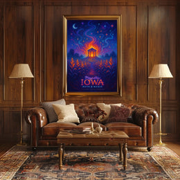 Majestic Iowa Myth Magic Poster
