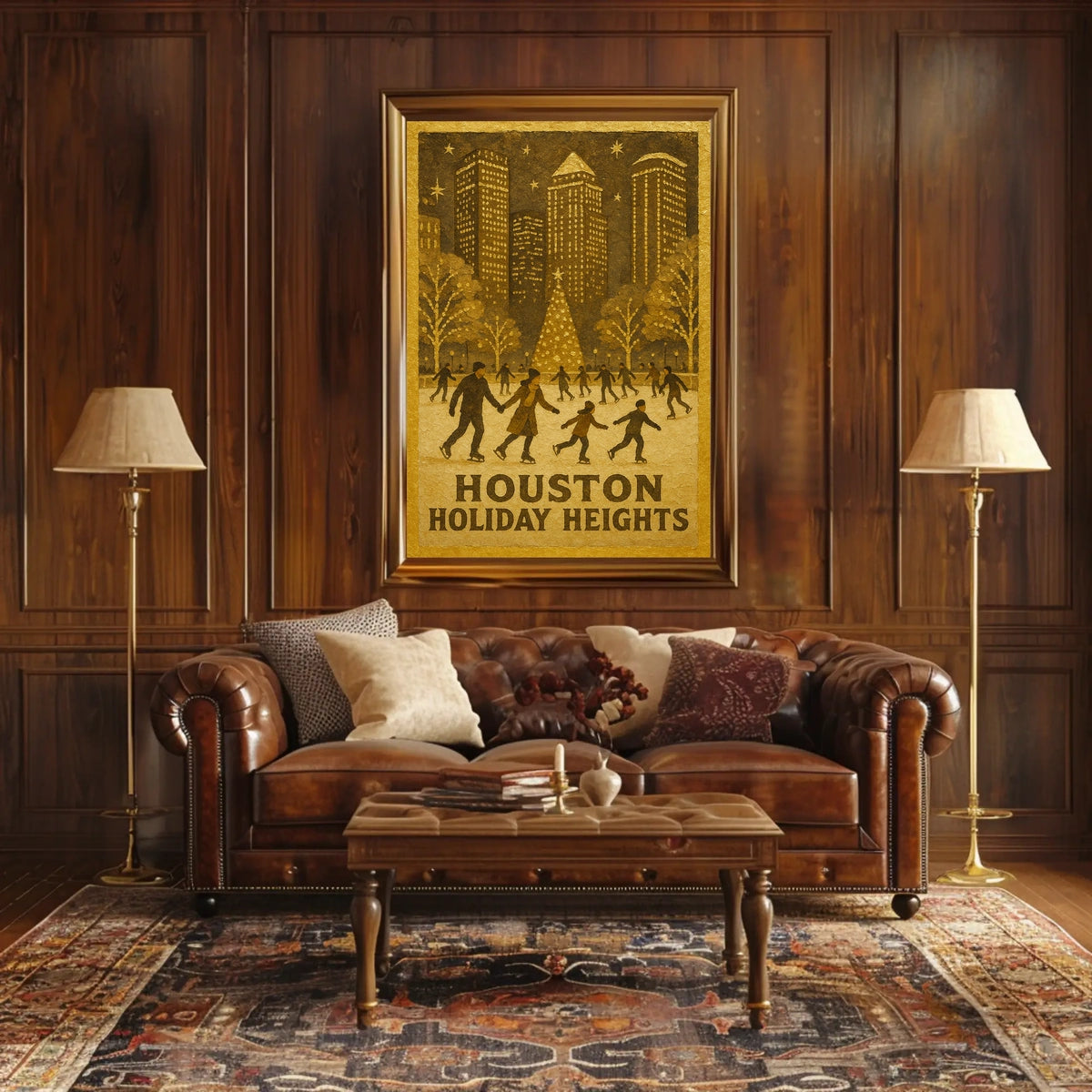 Houston Holiday Heights Poster