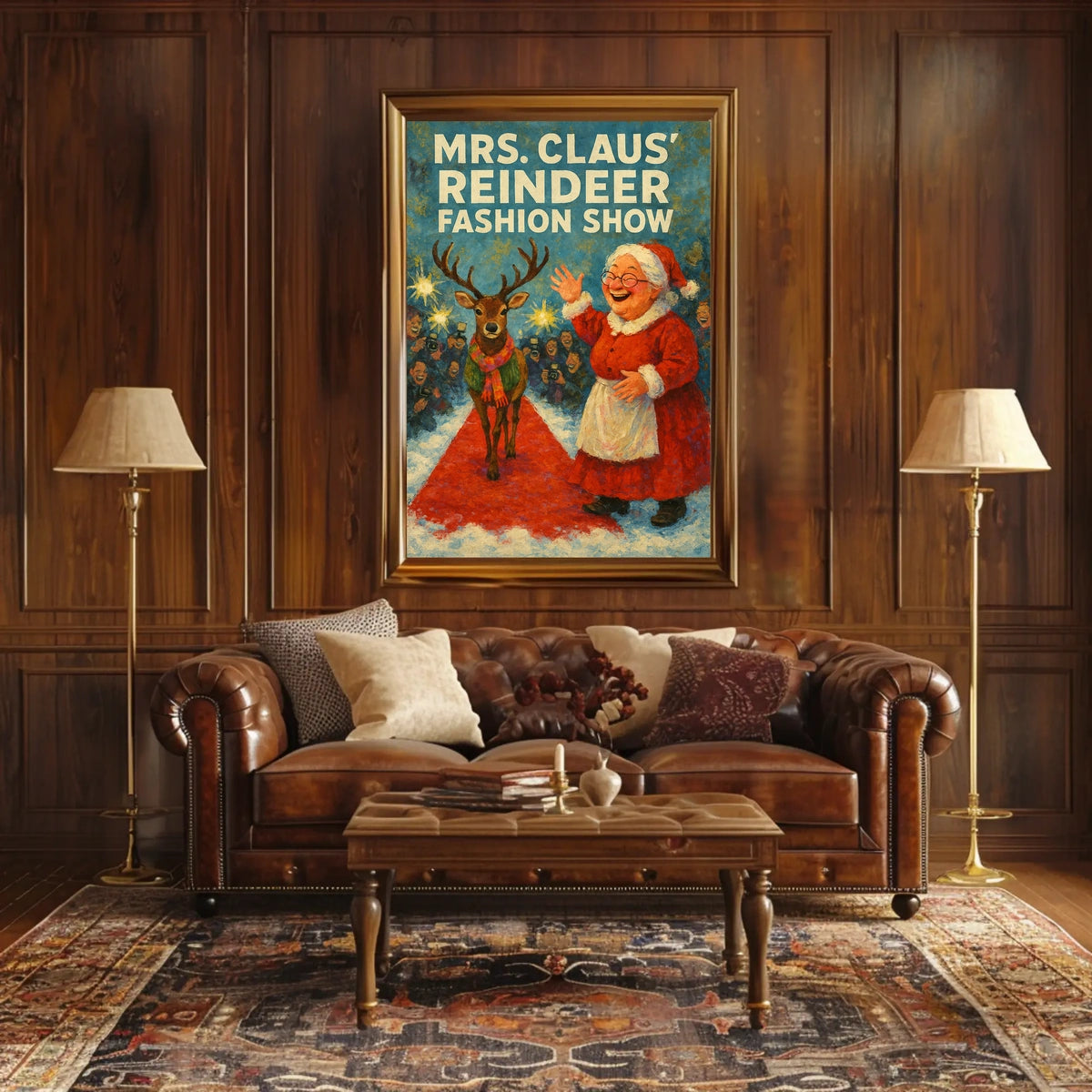 Mrs. Claus Reindeer Fashion Show Poster