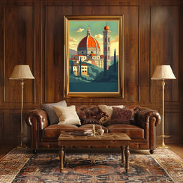 Artistic View of Florence's Duomo Poster