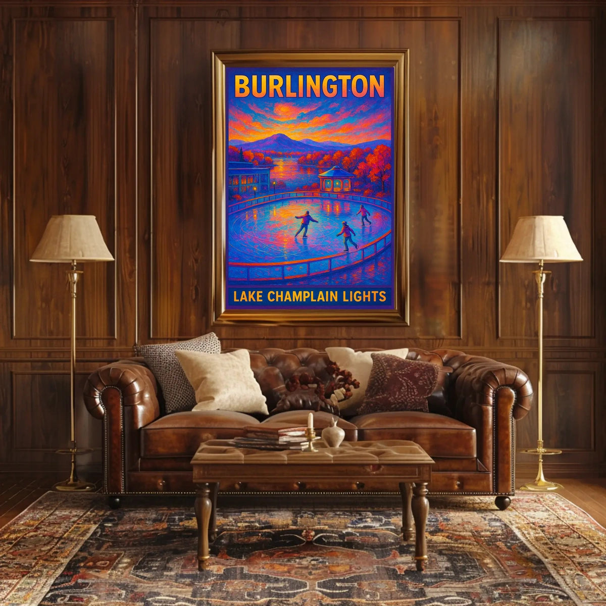 Burlington Lake Champlain Lights Poster