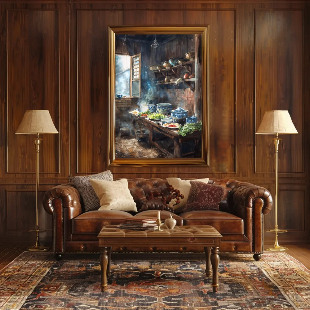 Vintage Cityscape Art Deco Style Poster