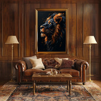 Majestic Lion Portrait Poster