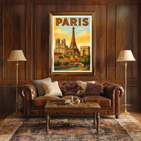 Paris Vintage Travel Poster PosterGoat