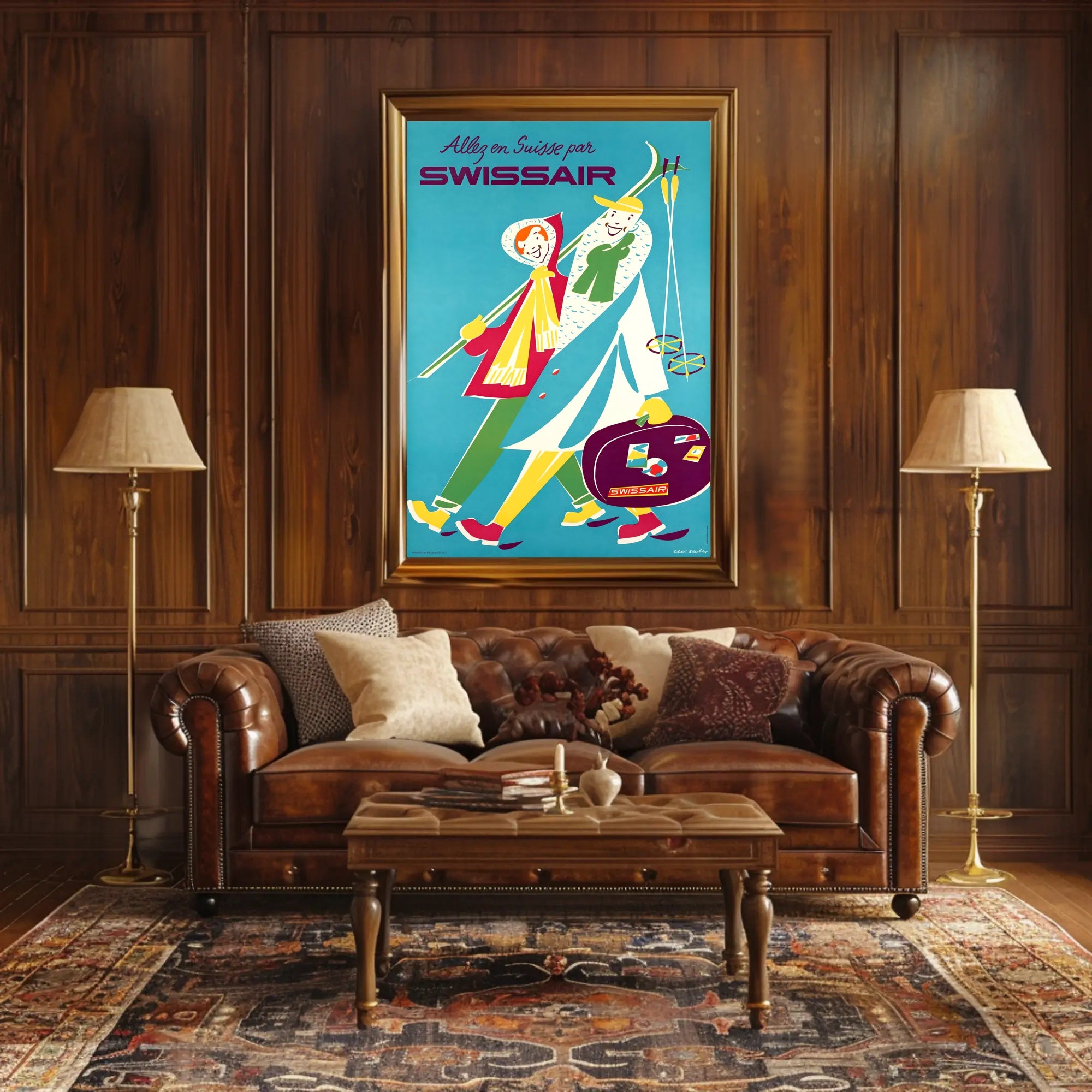 Travel to Switzerland with Swissair Poster PosterGoat