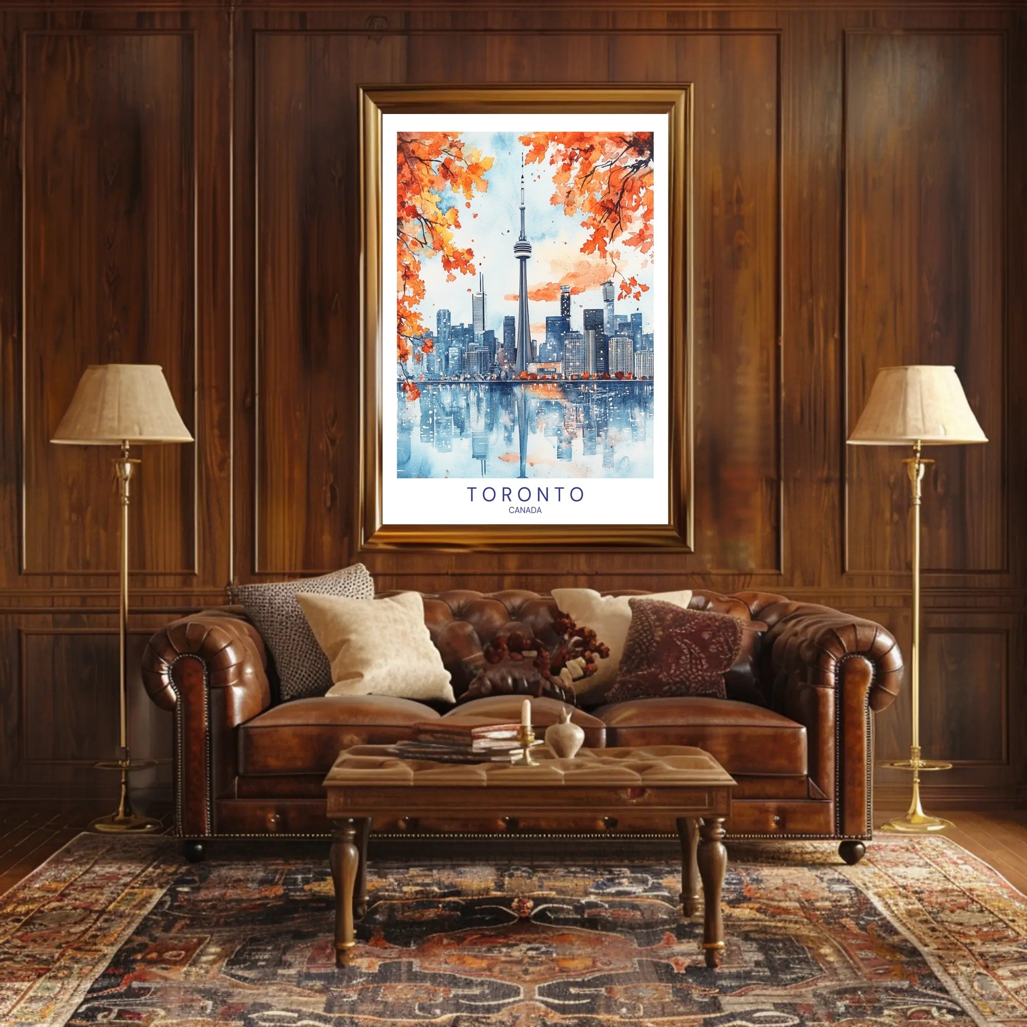 Toronto Skyline in Autumn Poster PosterGoat