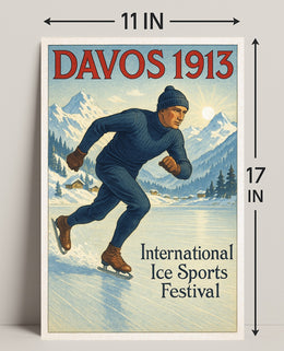 Davos 1913 International Ice Sports Festival Poster PosterGoat