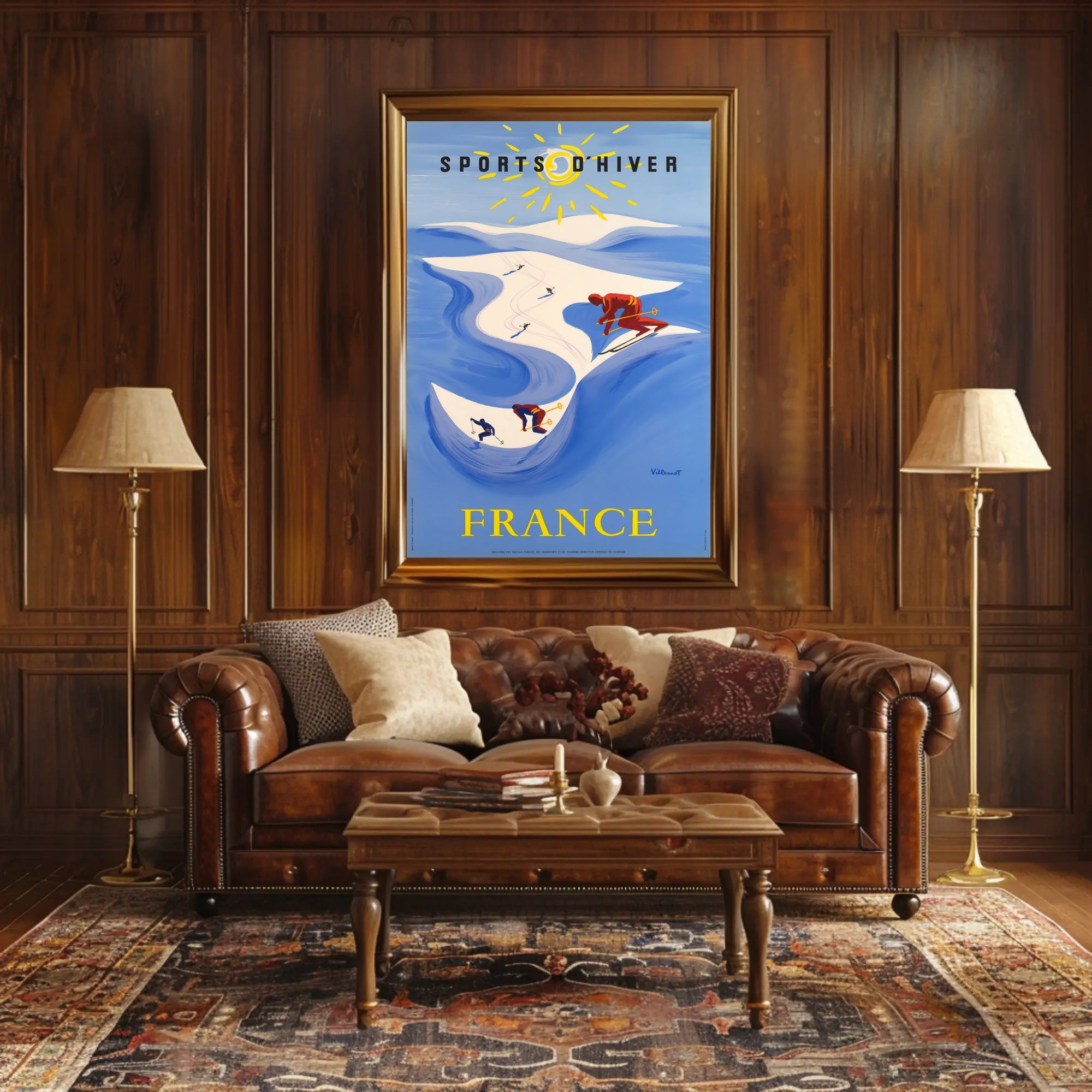 Winter Sports in France Poster PosterGoat