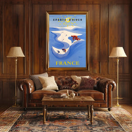 Winter Sports in France Poster PosterGoat
