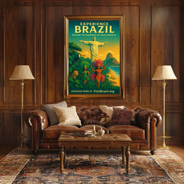 Brazil Culture and Nature Vibrant Dancers Wildlife Poster