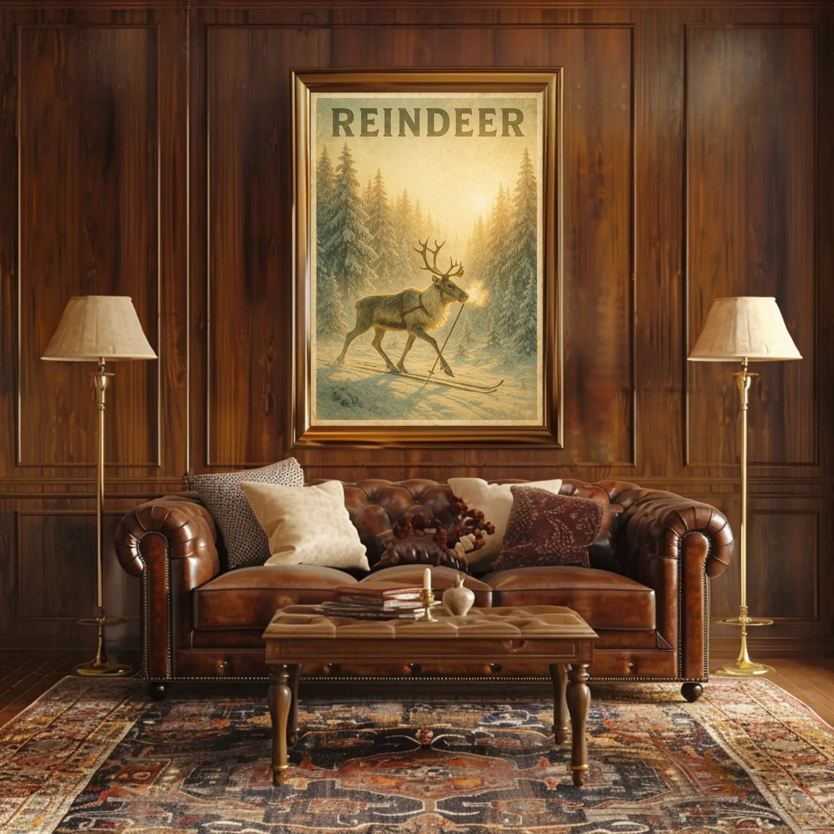 Reindeer In Winter Wonderland Poster