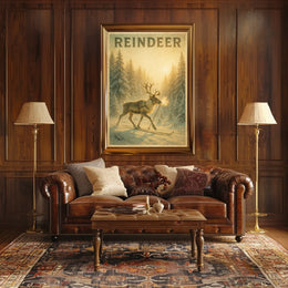 Reindeer In Winter Wonderland Poster
