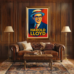 Harold Lloyd Iconic Comedian Poster