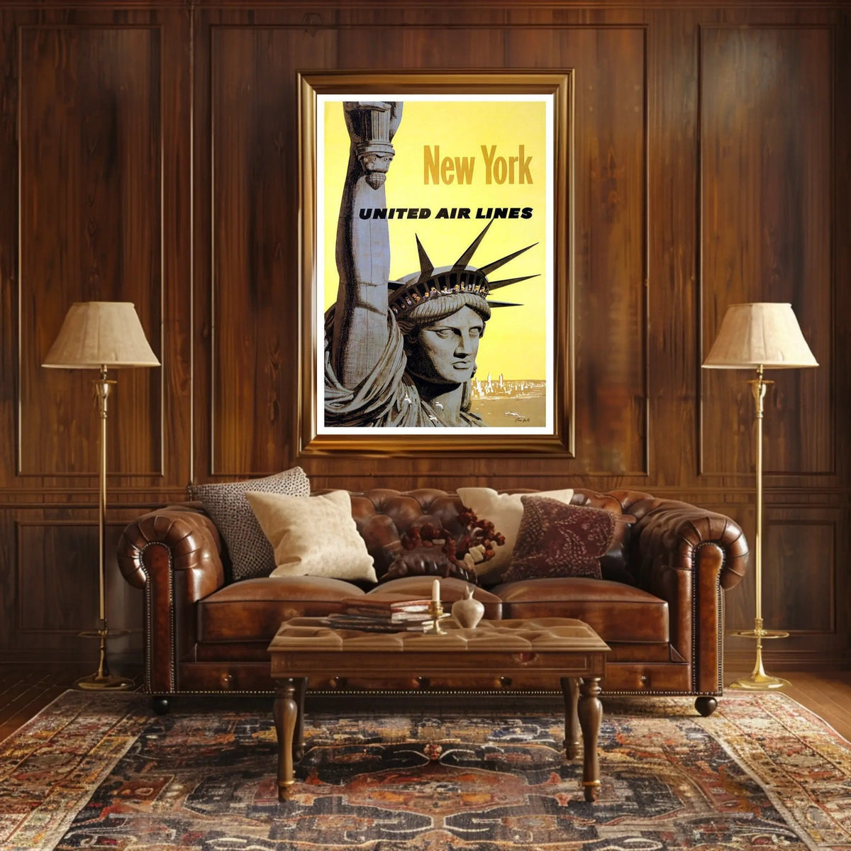 Statue Of Liberty Vintage Travel Poster Art For Home Decor