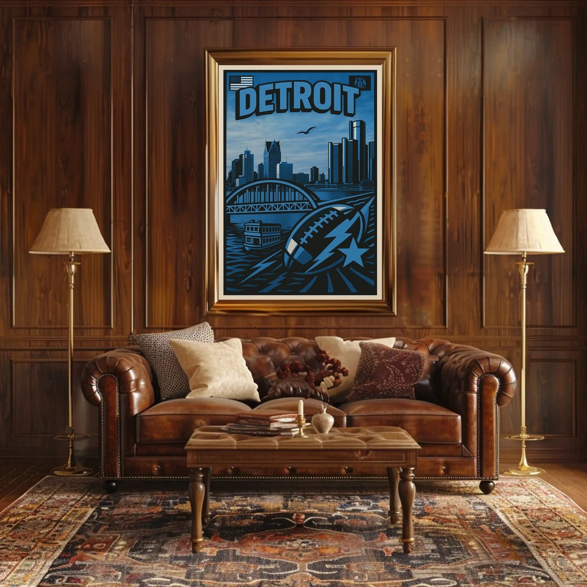 Detroit Cityscape Poster