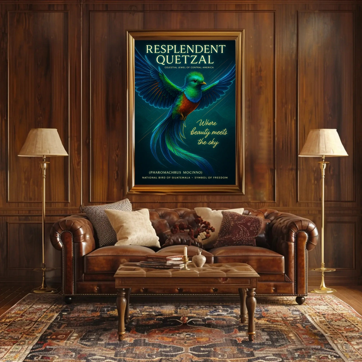 Resplendent Quetzal Celestial Jewel of Central America Poster