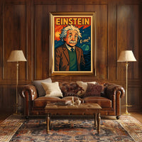 Einstein Theoretical Physicist Vintage Gift Poster